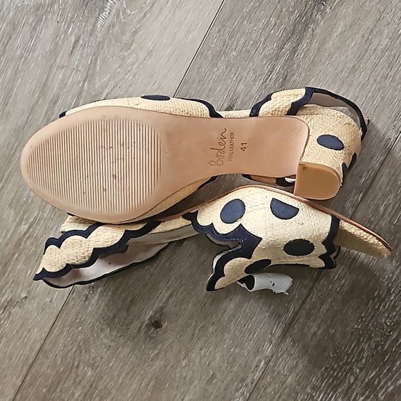 Boden Tan and Black Scalloped Sandals - Picture 5 of 9